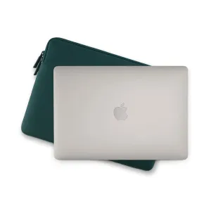 Housse Classic Fit Pipetto pour MacBook Pro, housse zippée en néoprène bleu-vert foncé avec logo Apple pour MacBook