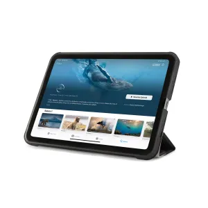 Pipetto black iPad mini case with folding stand for hands-free viewing and typing