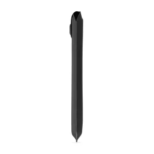 Housse Pipetto noire ultra-fine pour MacBook 13/14 avec finition texturée, présentée de profil