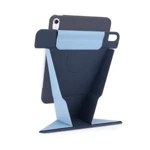 Pipetto Origami No6 iPad Air 13 stand case in dark blue, folded into a viewing stand with tablet inserted