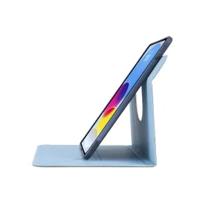 Pipetto Origami No6 stand case for iPad Air 13, dark blue folio cover shown in folded viewing position