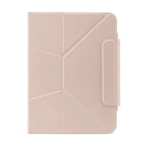 Pipetto Origami No6 Stand Case iPad Airile metallikroosas toonis, kokkupandav tahvelarvuti tugikaanega kaitseümbris