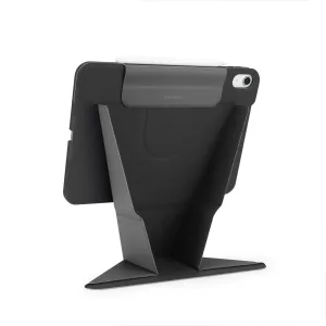 Pipetto Origami No6 stand case for iPad Air 13, folded into a hands-free viewing stand with stylus on top