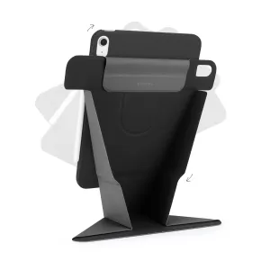 Pipetto iPad Air 13 Origami No6 black stand case in folded viewing position with five adjustable positions