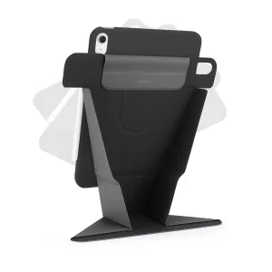 Pipetto Origami No6 stand case for iPad Air 13 (2024), shown folded in black and gray with iPad inserted