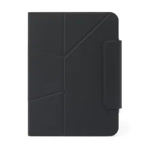 Pipetto sort etui med stander til iPad 10th Gen med foldbart cover i origamistil og geometriske panellinjer