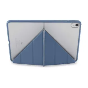 Pipetto Origami Shield-cover til iPad Air i marineblå med foldbart cover med stativfunktion og hævede beskyttelseskanter