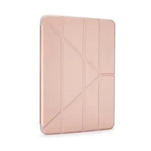 Funda Pipetto Origami No1 para iPad Air 13 en rosa metálico con soporte plegable y cubierta geométrica protectora