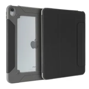 Pipetto rugged iPad folio case with clear back panel, reinforced corners and folding cover
