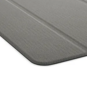 Pipetto rugged 360 folio case for iPad, showing the gray textured exterior and rounded corner.