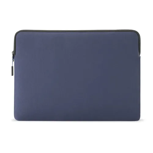 Pipetto Classic Fit nešiojamojo kompiuterio dėklas tamsiai mėlynos spalvos su juoda apdaila ir užtrauktuku, skirtas MacBook Pro 14 arba Air 13,6