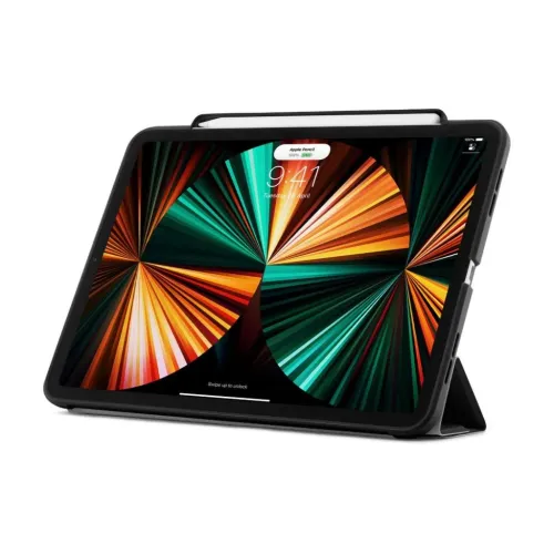 Pipetto Origami No3 schwarze Hülle für iPad Pro 12,9 mit faltbarem Ständer und Halter für Apple Pencil
