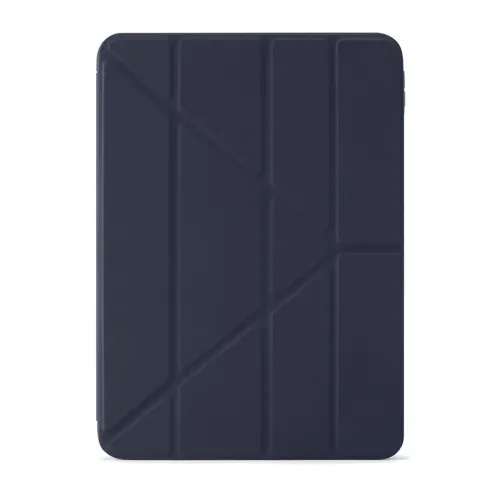 Pipetto Origami No1-fodral för iPad Air 13 (2024) i mörkblått med vikbart stativ och skyddande lock
