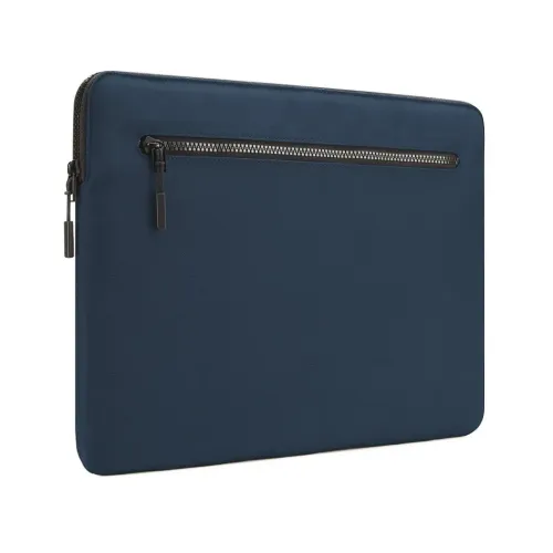Pipetto MacBook-Hülle in Marineblau mit vorderer Reißverschlusstasche und gepolstertem Schutz für 13-Zoll-Laptop