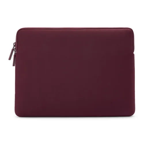 Pipetto Classic-Fit-Hülle für MacBook Pro 14/Air 13.6 – Reißverschluss und AirTag-Fach - Burgunderrot