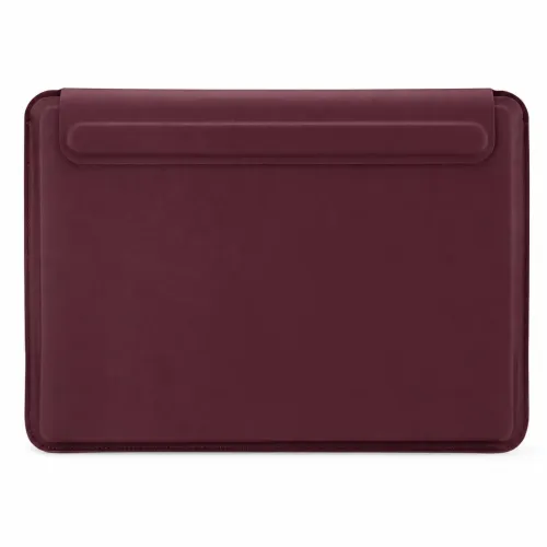 Pipetto vinrött ultratunt MacBook-fodral för 13/14 med sydda kanter och magnetisk klaffstängning